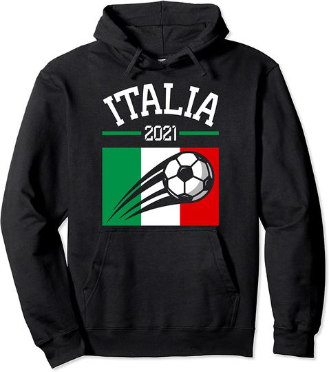 Discover Italy Football Soccer 2021 Jersey Italian Flag Pullover Hoodie