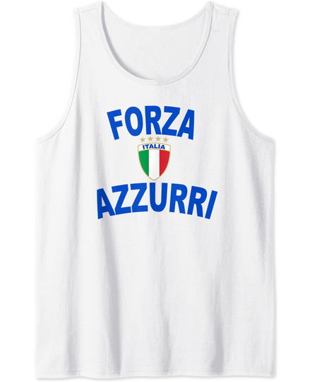 Discover Italy Forza Azzurri Soccer Jersey Tank Top