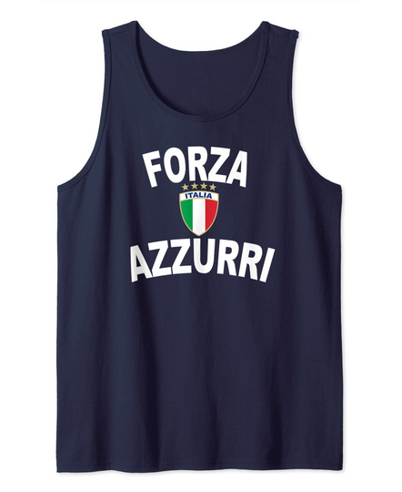 Discover Italy Forza Azzurri Soccer Jersey Tank Top