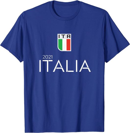 Discover Euro 2021 Men's  T Shirt Italia Football