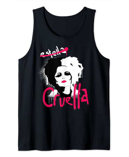 Discover Cruella Estella Punk Rock Spray Paint Tank Top