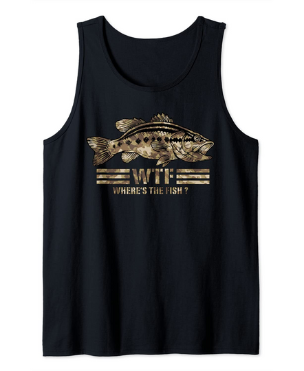 Discover WTF Bass Fishing Camo  Where's The Fish Tank Top