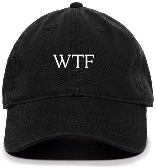 Discover WTF Baseball Cap Embroidered Cotton Adjustable Dad Cap