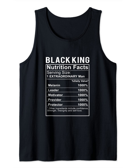 Discover Black King Nutrition Label Facts Tank Top
