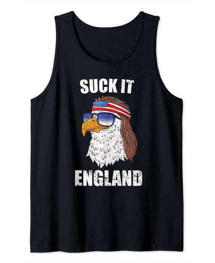 Discover Suck It England Eagle Mullet 4th of July Shirt for Men Women Tank Top