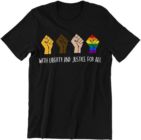 Discover With Liberty and Justice for All LGBT Shirt