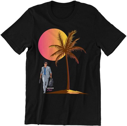 Discover Acher Sitcom Sterling Archer Soleil Classic Vice Palm 80s  Unisex Tshirt
