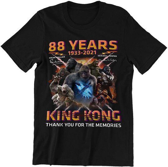 Discover 88 Years King Kong Thank for The Memories Signature Shirt