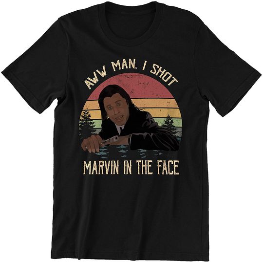 Discover Vincent Vega Aww Man, I Shot Marvin in The Face Circle Unisex Tshirt