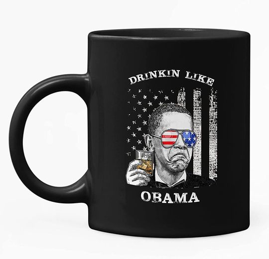 Discover Drinkin Like Obama, President US Independence Day Mug 11oz