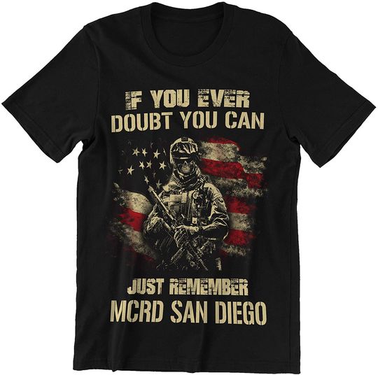 Discover America Soldier Just Remember MCRD San Diego T-Shirt