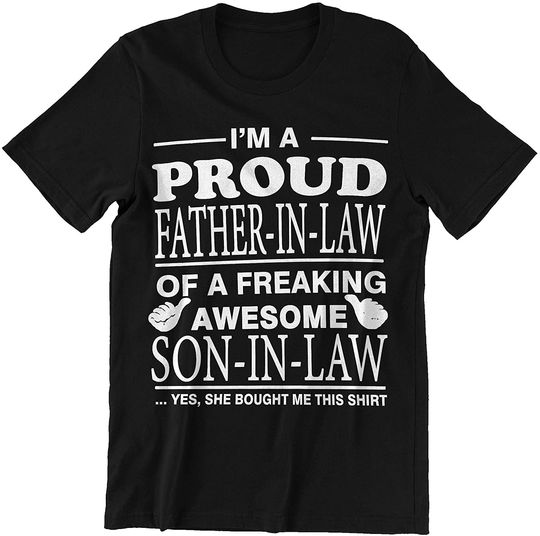 Discover Father's Day Father in Law of A Freaking Awesome Son in Law Shirt