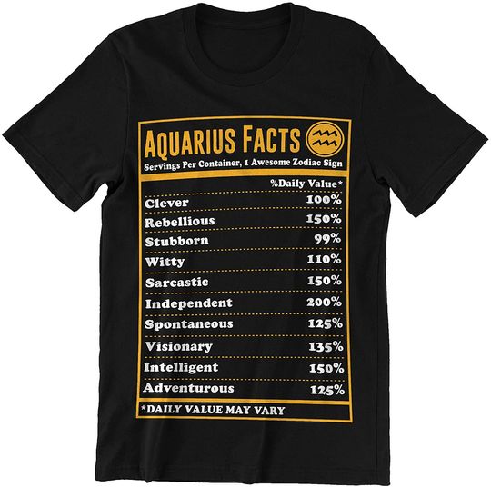 Discover Aquarius Facts Zodiac Aquarius Shirt