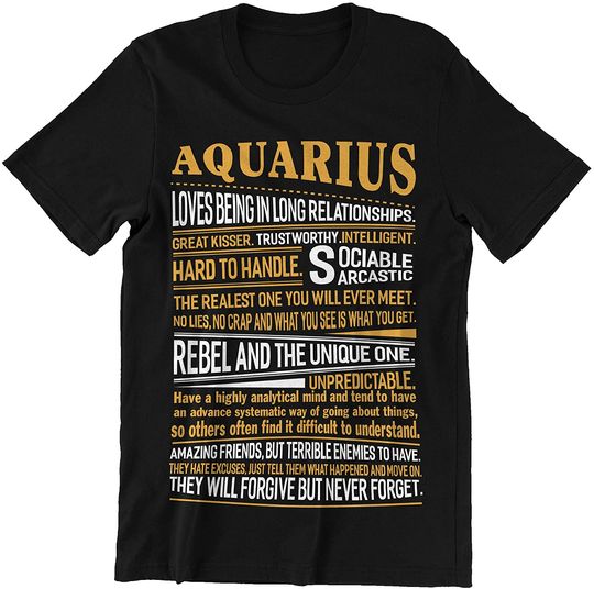 Discover Aquarius They Will Forgive But Never Forget Shirt