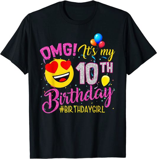 Discover OMG It's My 10th Birthday Girl Shirts 10 Years old Birthday T Shirt