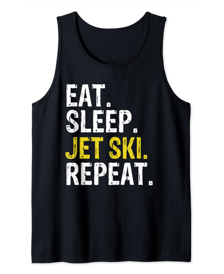 Discover Eat Sleep Jet Ski Repeat Gift Skiing Tank Top