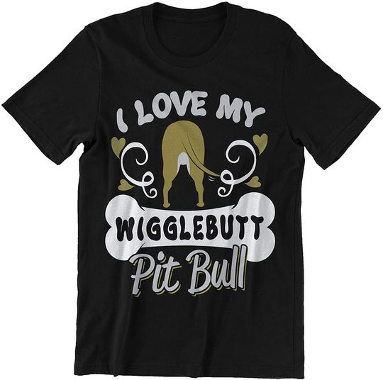 Discover Pitbull I Love My Wigglebutt Pitbull Shirt