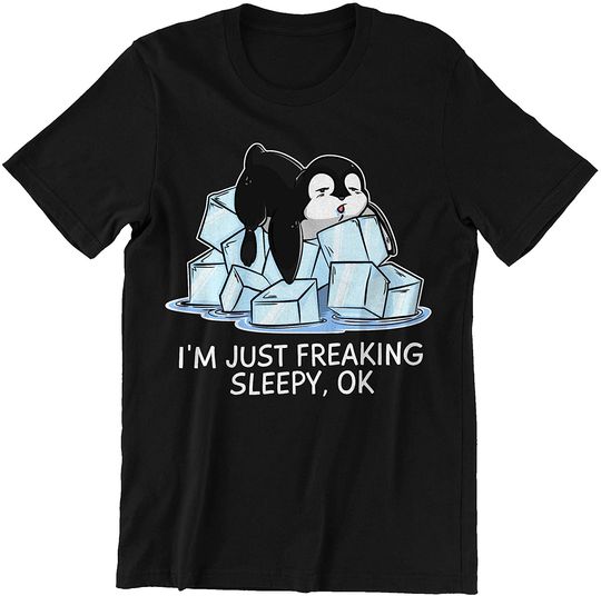 Discover Penguin Freaking Sleepy Shirt