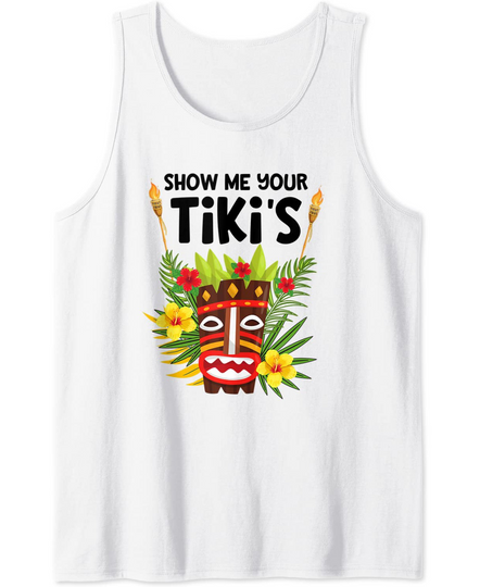 Discover Mens Show Me Your Tiki's Party Luau Tank Top
