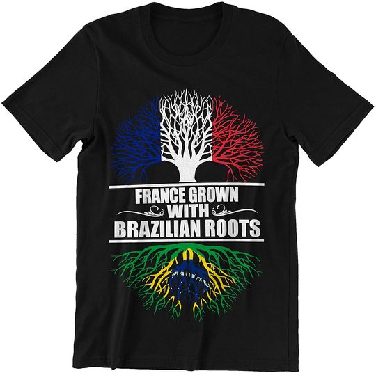 Discover France Brazilian France Grown with Brazilian Roots Shirt