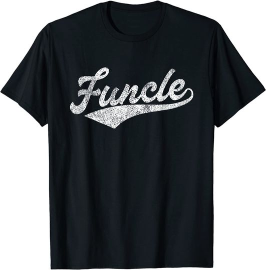 Discover Mens Funcle Funny Uncle Father's Day Baseball Style Vintage T Shirt