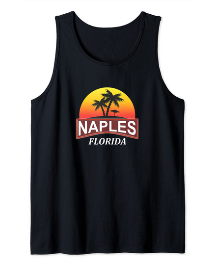 Discover Naples Florida Beach Sunset Vacation Tank Top