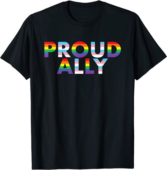 Discover Proud Ally Trans Gay Lesbian Pride Support T-Shirt