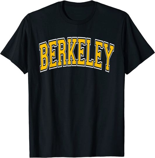 Discover Berkeley California CA Varsity Style Amber T Shirt