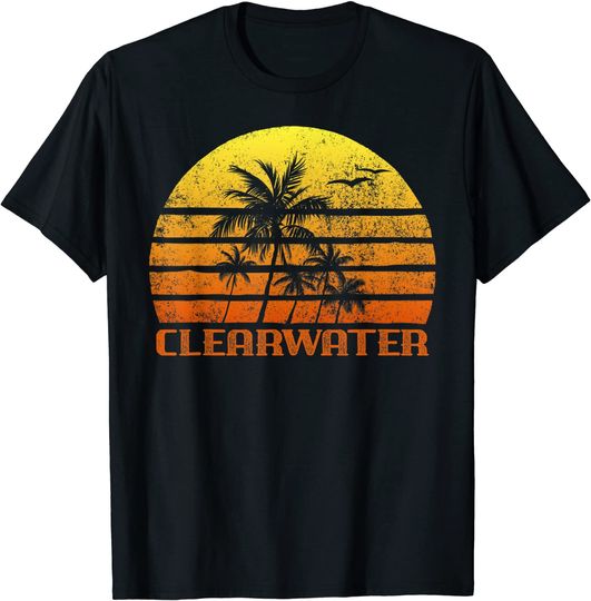 Discover Beach Vacation Clearwater FL Florida Sunset T Shirt