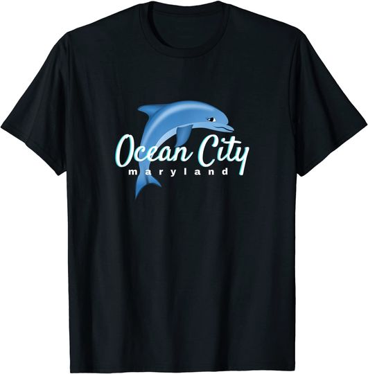 Discover Ocean City Maryland T-Shirt, Ocean City MD Dolphin T Shirt