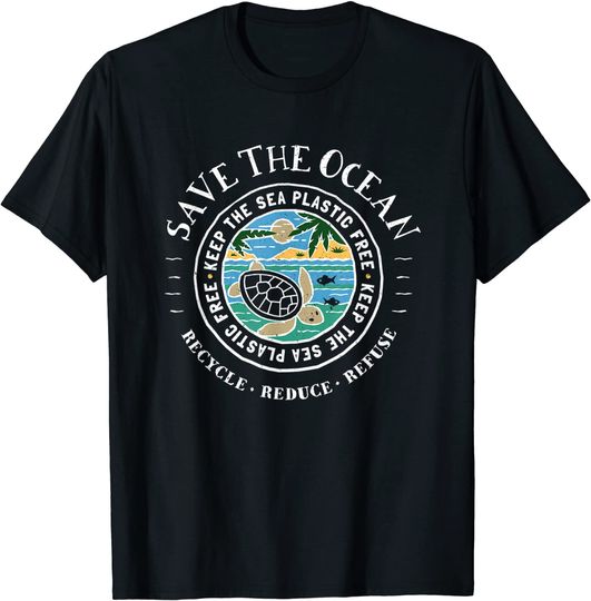 Discover Save The Ocean Keep The Sea Plastic Free Turtle T Shirt