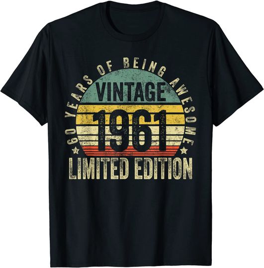 Discover Vintage 1961 Limited Edition 60th Birthday T-Shirt