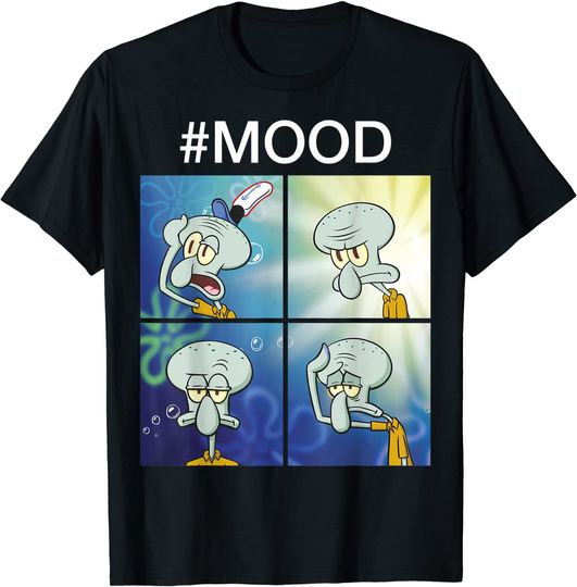 Discover Spongebob Squarepants Squidward Mood Meme T Shirt
