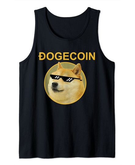Discover Dogecoin Logo Doge to the Moon  Hold Crypto Meme Mens Tank Top