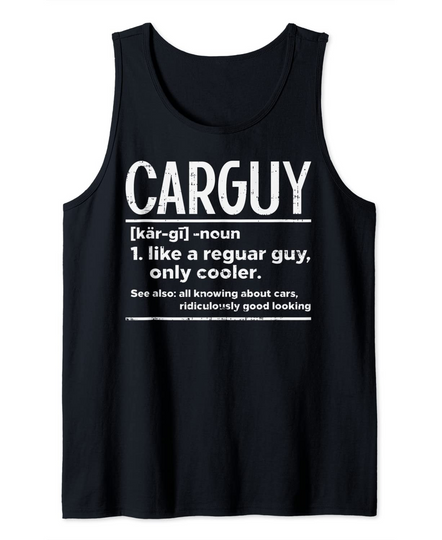 Discover Guy Car Meaning Funny Racing Race Car  Tank Top