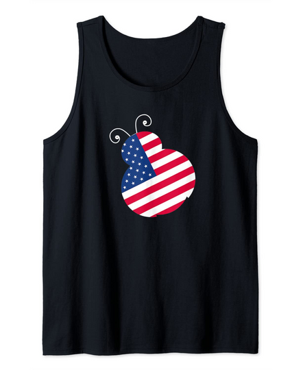 Discover 4th Of July Ladybug American Flag Patriotic Tank Top