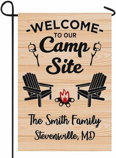 Discover Personalized Welcome To Our Camp Site Garden Flag