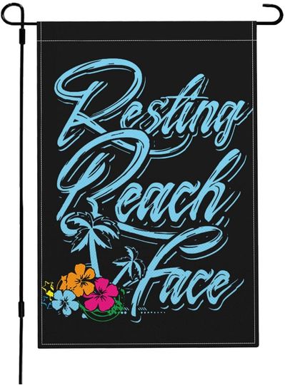Discover Resting Beach Face Garden Flag Flower