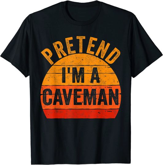 Discover Lazy Halloween Costume Gift Pretend I'm A Caveman T Shirt