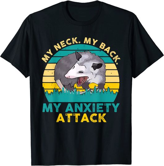 Discover Vintage My Neck My Back My Anxiety Attack Rat Mouse T-Shirt