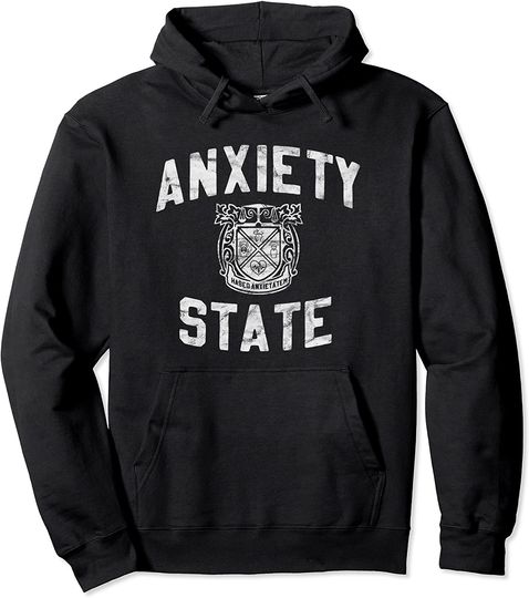 Discover Anxiety State Vintage College Inspired Design Pullover Hoodie