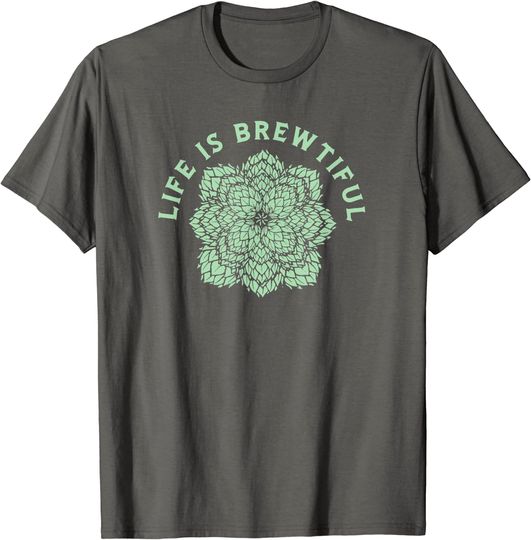 Discover Life is Brewtiful The Hops Mandala Kaleidoscope BeerT Shirt