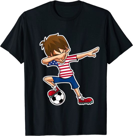 Discover Dabbing Soccer Boy USA Shirt United States T Shirt