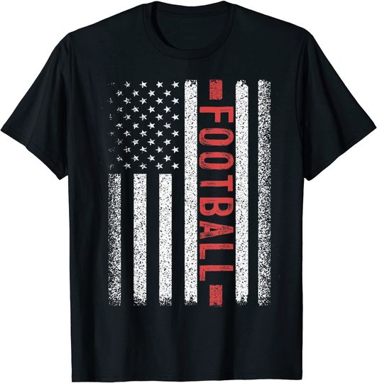Discover Football American Flag Football Player T-Shirt