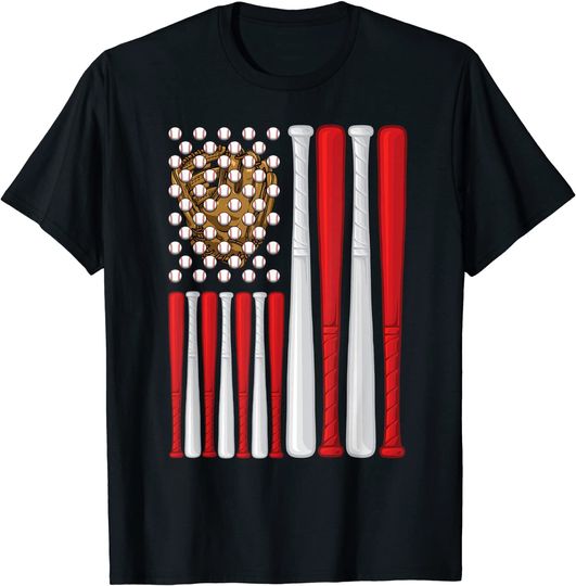 Discover US Flag - Vintage Baseball Flag - American Baseball Flag T-Shirt