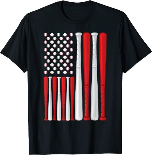 Discover USA Flag - American Baseball Flag - Vintage Baseball Flag T-Shirt