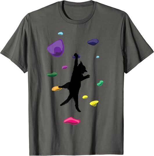 Discover Cat Climber Rock Climbing Gift For Men Women And Kids T-Shirt