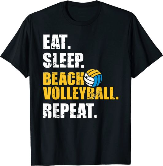 Discover Eat sleep Beach volleyball repeat T-Shirt