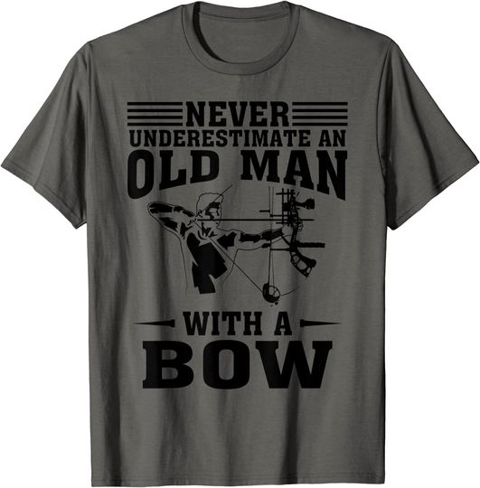Discover Archery Gift For Deer Bow Hunter Men Grandpa Hunting T-Shirt