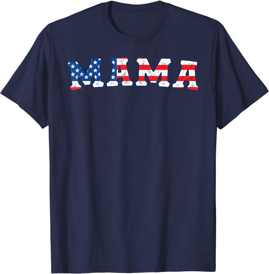 Discover USA Flag Patriotic MAMA Graphic T Shirt